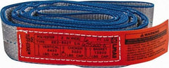 Lift-All - 6' Long x 2" Wide, 6,400 Lb Vertical Capacity, 2 Ply, Polyester Web Sling - 5,000 Lb Choker Capacity - Americas Industrial Supply