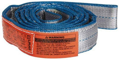Lift-All - 9' Long x 2" Wide, 6,400 Lb Vertical Capacity, 2 Ply, Polyester Web Sling - 5,000 Lb Choker Capacity - Americas Industrial Supply