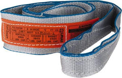 Lift-All - 4' Long x 3" Wide, 4,800 Lb Vertical Capacity, 1 Ply, Polyester Web Sling - 3,800 Lb Choker Capacity - Americas Industrial Supply