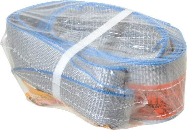 Lift-All - 7' Long x 3" Wide, 4,800 Lb Vertical Capacity, 1 Ply, Polyester Web Sling - 3,800 Lb Choker Capacity - Americas Industrial Supply