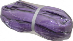 Lift-All - 10' Long x 1" Wide, Polyester Web Sling - 2,100 Lb Choker Capacity, 5/8" Diam Chain, Purple - Americas Industrial Supply