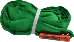 Lift-All - 5' Long x 1-3/8" Wide, Polyester Web Sling - 4,200 Lb Choker Capacity, 7/8" Diam Chain, Green - Americas Industrial Supply