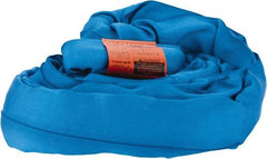 Lift-All - 8' Long x 2-5/8" Wide, Polyester Web Sling - 17,000 Lb Choker Capacity, 1-3/4" Diam Chain, Blue - Americas Industrial Supply