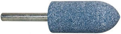 Tru-Maxx - 7/8" Head Diam x 2" Thickness, A11, Pointed Tree End, Aluminum Oxide Mounted Point - Blue, Medium Grade, 60 Grit, 25,420 RPM - Americas Industrial Supply