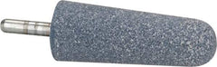 Tru-Maxx - 1" Head Diam x 2-3/4" Thickness, A3, Tree End, Aluminum Oxide Mounted Point - Blue, Medium Grade, 60 Grit, 15,530 RPM - Americas Industrial Supply