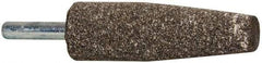 Tru-Maxx - 3/4" Head Diam x 2-1/2" Thickness, A1, Cone End, Aluminum Oxide Mounted Point - Medium Grade, 60 Grit, 20,960 RPM - Americas Industrial Supply