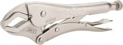 Irwin - 10" OAL Curved Jaw Locking Pliers - 3/4" Jaw Width, 2-1/4" Jaw Depth, 1-7/8" Jaw Opening, Standard Handle - Americas Industrial Supply