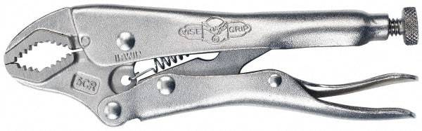 Irwin - 5" OAL Curved Jaw Locking Pliers - 3/4" Jaw Width, 2-1/4" Jaw Depth, 1-1/2" Jaw Opening, Standard Handle - Americas Industrial Supply