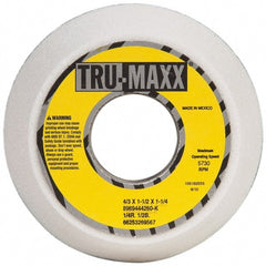 Tru-Maxx - 4" Diam, 1-1/4" Hole Size, 1-1/2" Overall Thickness, 60 Grit, Type 11 Tool & Cutter Grinding Wheel - Medium Grade, Aluminum Oxide, K Hardness, 5,730 RPM - Americas Industrial Supply