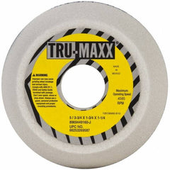 Tru-Maxx - 5" Diam, 1-3/4" Hole Size, 1-3/4" Overall Thickness, 60 Grit, Type 11 Tool & Cutter Grinding Wheel - Medium Grade, Aluminum Oxide, J Hardness, 4,585 RPM - Americas Industrial Supply