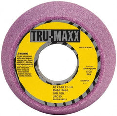 Tru-Maxx - 4" Diam, 1-1/4" Hole Size, 1-3/4" Overall Thickness, 46 Grit, Type 11 Tool & Cutter Grinding Wheel - Coarse Grade, Aluminum Oxide, J Hardness, 5,730 RPM - Americas Industrial Supply