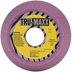 Tru-Maxx - 5" Diam, 1-1/4" Hole Size, 1-3/4" Overall Thickness, 46 Grit, Type 11 Tool & Cutter Grinding Wheel - Coarse Grade, Aluminum Oxide, J Hardness, 4,585 RPM - Americas Industrial Supply