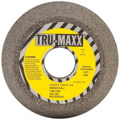 Tru-Maxx - 5" Diam, 1-1/4" Hole Size, 1-3/4" Overall Thickness, 46 Grit, Type 11 Tool & Cutter Grinding Wheel - Coarse Grade, Aluminum Oxide, J Hardness, 4,585 RPM - Americas Industrial Supply