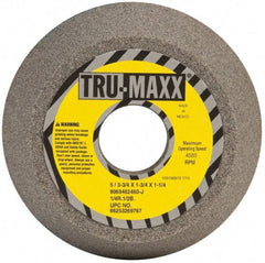 Tru-Maxx - 5" Diam, 1-1/4" Hole Size, 1-3/4" Overall Thickness, 60 Grit, Type 11 Tool & Cutter Grinding Wheel - Medium Grade, Aluminum Oxide, J Hardness, 4,585 RPM - Americas Industrial Supply