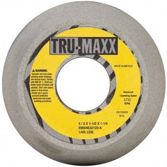 Tru-Maxx - 4" Diam, 1-1/4" Hole Size, 1-1/2" Overall Thickness, 120 Grit, Type 11 Tool & Cutter Grinding Wheel - Fine Grade, Aluminum Oxide, K Hardness, 5,730 RPM - Americas Industrial Supply