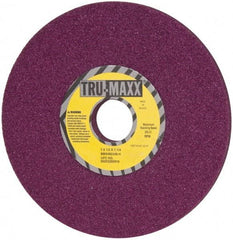 Tru-Maxx - 7" Diam x 1-1/4" Hole x 1/2" Thick, H Hardness, 46 Grit Surface Grinding Wheel - Aluminum Oxide, Type 1, Coarse Grade, 3,600 Max RPM, No Recess - Americas Industrial Supply