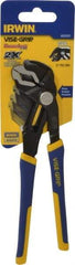 Irwin - 6" OAL, 1" Jaw Length, 10 Position Groove Joint Tongue & Groove Pliers - Broached V-Jaws, ProTouch Handles - Americas Industrial Supply