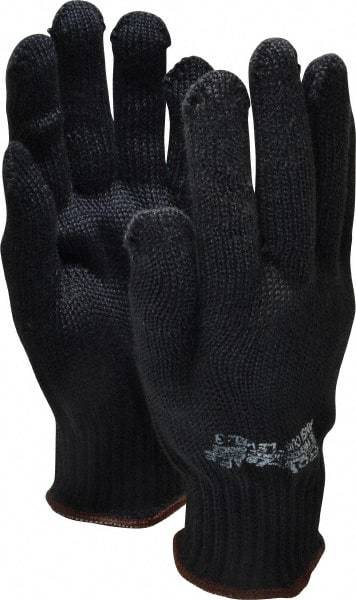 PRO-SAFE - Size L (9), ANSI Cut Lvl 3, Kevlar Cut Resistant Gloves - Knit Wrist, Black, Paired - Americas Industrial Supply
