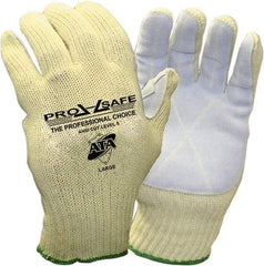 PRO-SAFE - Size S, ANSI Cut Lvl 5, Puncture Lvl 3, Abrasion Lvl 4, Cut & Puncture Resistant Gloves - Yellow/Gray - Americas Industrial Supply