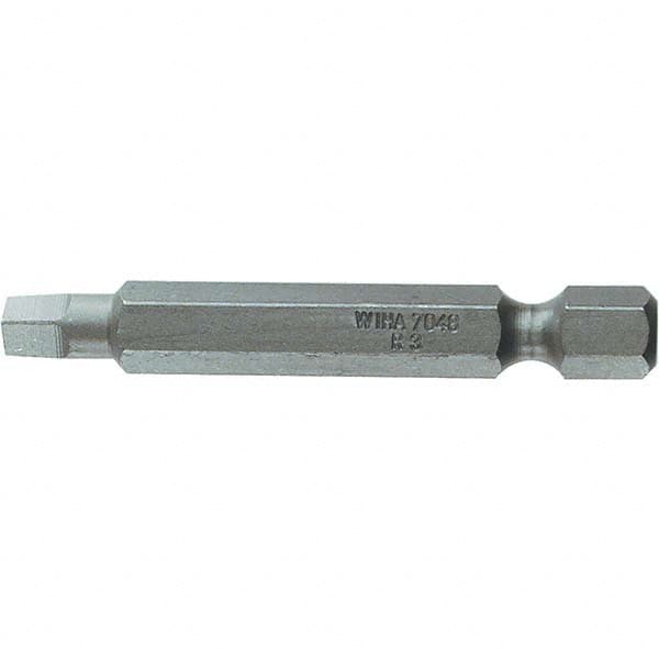 Wiha - #2" Square Size Power Bit - 1/4" Drive, 2" OAL - Americas Industrial Supply