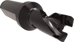 Allied Machine and Engineering - Series 15, 15 to 16mm Diam, 3/4" Diam Straight Shank with Flange, Helical Flute Spade Drill - 11/16" Max Depth, 1-3/4" Body Length, 3-25/32" OAL, Short Length, Through Coolant - Americas Industrial Supply