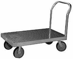 Magliner - 2,000 Lb Capacity Aluminum Platform Truck - Aluminum Deck, 36" OAW - Americas Industrial Supply