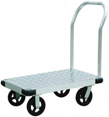 Value Collection - 2,000 Lb Capacity Aluminum Platform Truck - Aluminum Deck, 24" OAW - Americas Industrial Supply