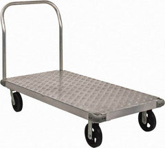 Value Collection - 2,000 Lb Capacity Aluminum Platform Truck - Aluminum Deck, 30" OAW - Americas Industrial Supply