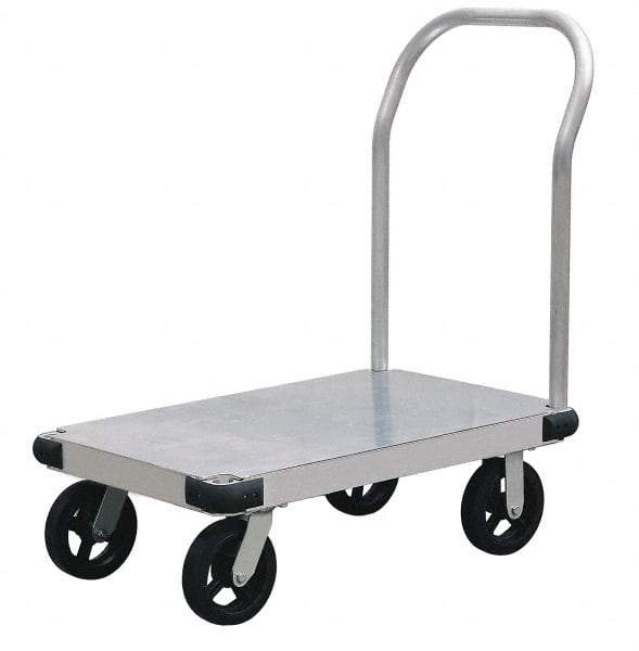 Value Collection - 2,000 Lb Capacity Aluminum Platform Truck - Aluminum Deck, 24" OAW - Americas Industrial Supply