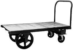 Fairbanks - 4,000 Lb Capacity Steel Platform Truck - Hardwood Deck, 24" OAW - Americas Industrial Supply