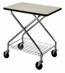 Wesco Industrial Products - 200 Lb Capacity, 19" Wide x 28" Long x 28-3/4" High Foldaway Table Top Cart - 1 Shelf, Steel, Swivel Casters - Americas Industrial Supply