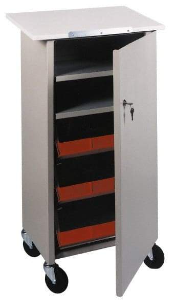 Lockwood Mfg. - 24 Inches Wide x 44 Inches High x 16 Inches Deep Portable Multi-Task Stand - With Door - Americas Industrial Supply