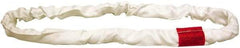 Lift-All - 7' Long x 2-1/8" Wide, Polyester Web Sling - 13,400 Lb Choker Capacity, 1-3/8" Diam Chain, White - Americas Industrial Supply