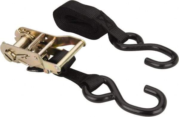 Lift-All - 10' Long x 1" Wide, 1,000 Lb Basket Capacity, 700 Lb Vertical Capacity, Nylon Web Sling - Black - Americas Industrial Supply