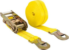 Lift-All - 27' Long x 2" Wide, 1,600 Lb Basket Capacity, 1,600 Lb Vertical Capacity, Polyester Web Sling - Yellow - Americas Industrial Supply