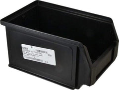 SSI Schaefer - 11 Lb. Load Capacity, 9-1/4" Deep, Black Polypropylene Hopper Stacking Bin - 4-3/4" High x 5-3/4" Wide x 9-1/4" Long - Americas Industrial Supply