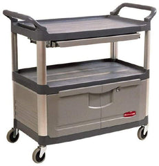 Rubbermaid - 300 Lb Capacity, 20" Wide x 40-5/8" Long x 37-13/16" High Instrument Cart - 2 Shelf, Plastic - Americas Industrial Supply