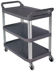 Rubbermaid - 300 Lb Capacity, 20" Wide x 40-5/8" Long x 37-13/16" High Standard Utility Cart - 3 Shelf, Plastic - Americas Industrial Supply