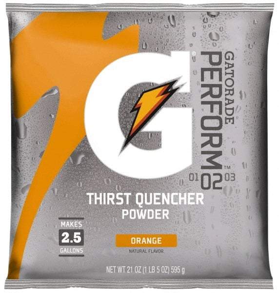 Gatorade - 21 oz Pack Orange Activity Drink - Powdered, Yields 2.5 Gal - Americas Industrial Supply