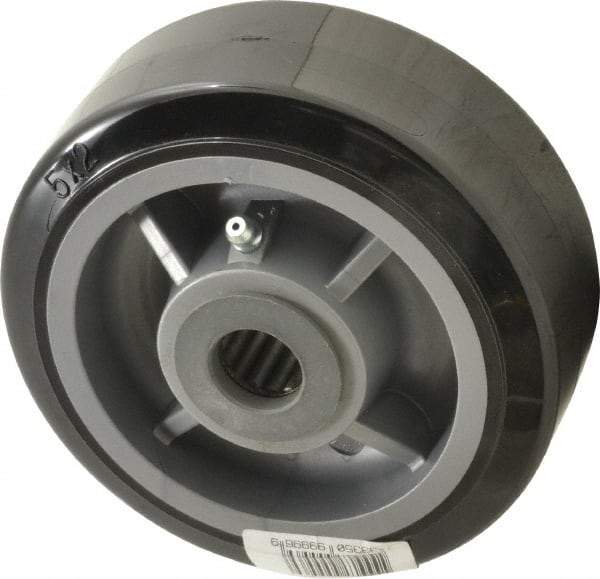 Fairbanks - 5 Inch Diameter x 2 Inch Wide, Polyurethane Caster Wheel - 750 Lb. Capacity, 2-3/16 Inch Hub Length, 3/4 Inch Axle Diameter, Roller Bearing - Americas Industrial Supply