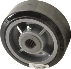 Fairbanks - 5 Inch Diameter x 2 Inch Wide, Polyurethane Caster Wheel - 750 Lb. Capacity, 2-3/16 Inch Hub Length, 3/4 Inch Axle Diameter, Roller Bearing - Americas Industrial Supply