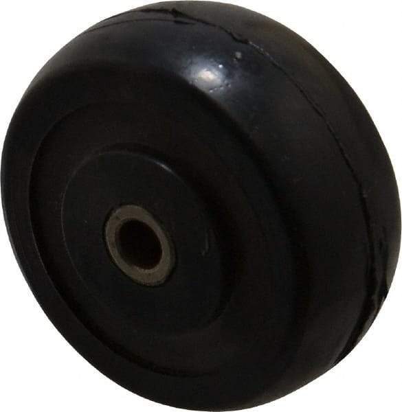 Value Collection - 2 Inch Diameter x 13/16 Inch Wide, Solid Rubber Caster Wheel - 90 Lb. Capacity, 1-5/16 Inch Hub Length, 1/4 Inch Axle Diameter, Plain Bearing - Americas Industrial Supply