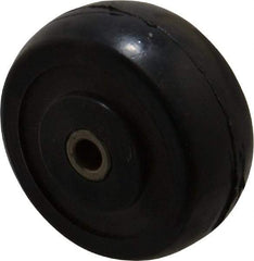 Value Collection - 2 Inch Diameter x 13/16 Inch Wide, Solid Rubber Caster Wheel - 90 Lb. Capacity, 1-5/16 Inch Hub Length, 1/4 Inch Axle Diameter, Plain Bearing - Americas Industrial Supply