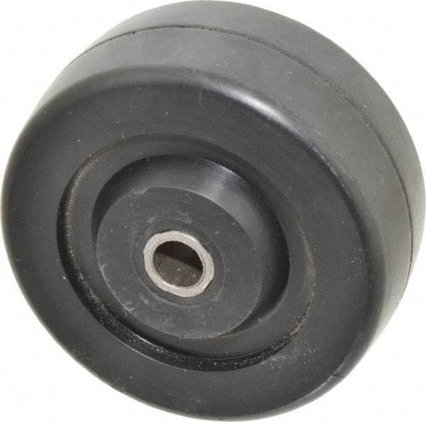 Value Collection - 3 Inch Diameter x 1-1/4 Inch Wide, Solid Rubber Caster Wheel - 135 Lb. Capacity, 1-1/2 Inch Hub Length, 3/8 Inch Axle Diameter, Plain Bearing - Americas Industrial Supply