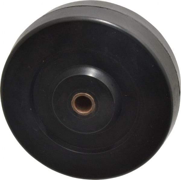 Value Collection - 4 Inch Diameter x 1-1/4 Inch Wide, Solid Rubber Caster Wheel - 200 Lb. Capacity, 1-1/2 Inch Hub Length, 3/8 Inch Axle Diameter, Plain Bearing - Americas Industrial Supply