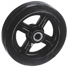 Fairbanks - 12 Inch Diameter x 2-1/2 Inch Wide, Rubber Caster Wheel - 900 Lb. Capacity, 2-3/4 Inch Hub Length, 1 Inch Axle Diameter, Roller Bearing - Americas Industrial Supply