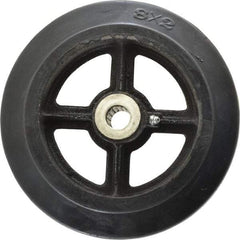 Fairbanks - 8 Inch Diameter x 2 Inch Wide, Rubber Caster Wheel - 500 Lb. Capacity, 2-3/16 Inch Hub Length, 3/4 Inch Axle Diameter, Roller Bearing - Americas Industrial Supply