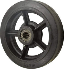 Value Collection - 10 Inch Diameter x 2-1/2 Inch Wide, Rubber Caster Wheel - 800 Lb. Capacity, 2-3/4 Inch Hub Length, 1 Inch Axle Diameter, Roller Bearing - Americas Industrial Supply