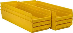 Akro-Mils - 23-5/8" Deep, Yellow Hopper Shelf Bin - 4" High x 8-3/8" Wide x 23-5/8" Long - Americas Industrial Supply