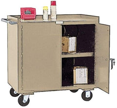 Durham - 800 Lb Capacity, 2 Door Mobile Cabinet - 46" Wide x 21" Deep x 34" High, Steel, Gray - Americas Industrial Supply